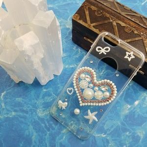 iPhone 6/6s Pearl And Pink Diamond Heart Case